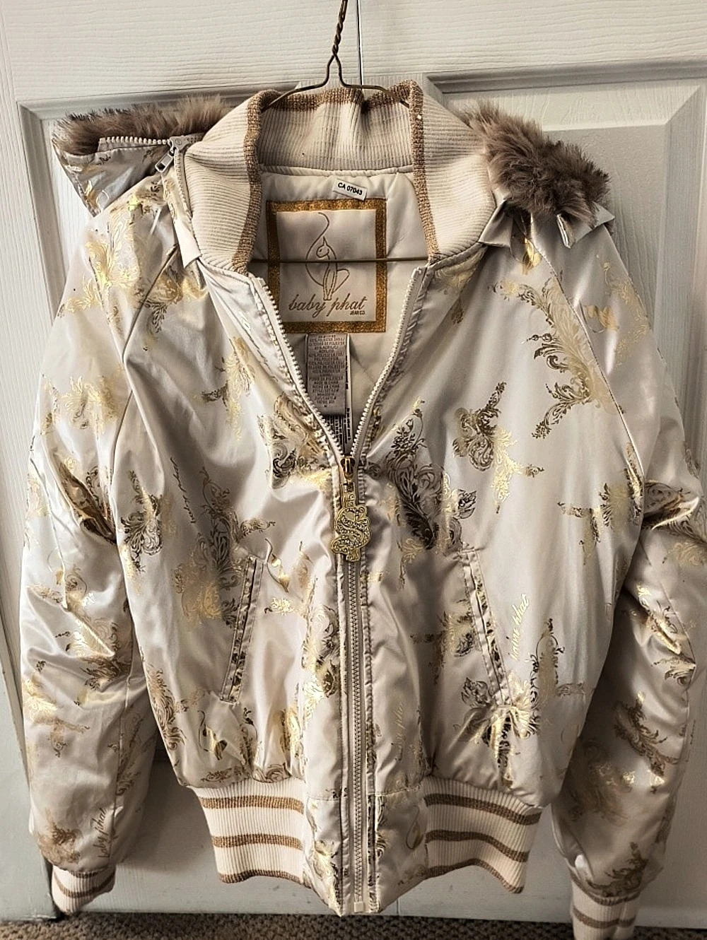 baby phat Floral Hooded Puffer Jacket